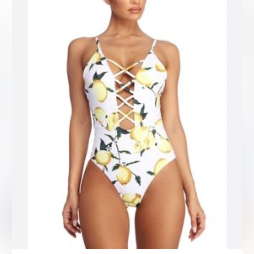 Dippin' Daisy's  Moderate Coverage one piece  Swimwear size medium Made in USA